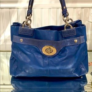 Coach Blue Leather Carryall
